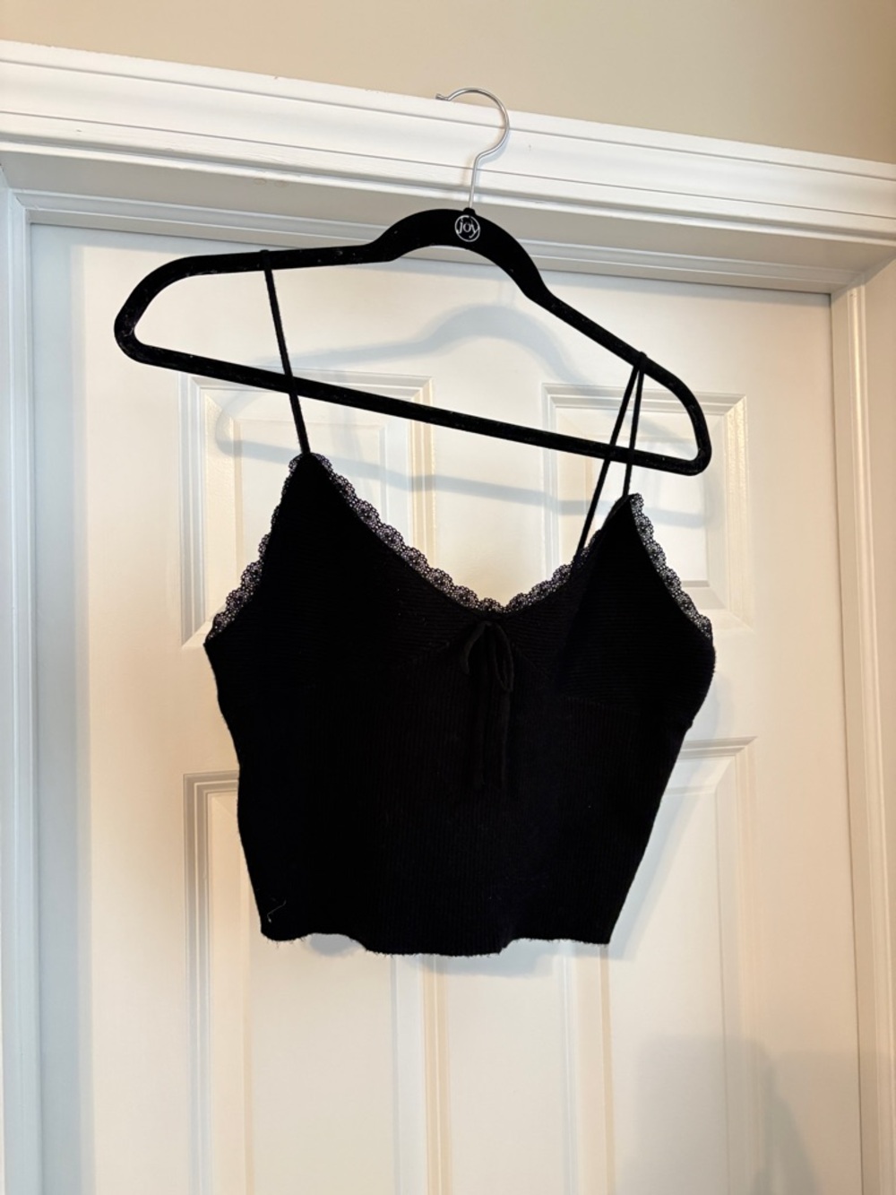 PacSun LA Hearts Crop Lace Sweater Top Women’s Large Whimsigoth Party - Picture 1 of 5